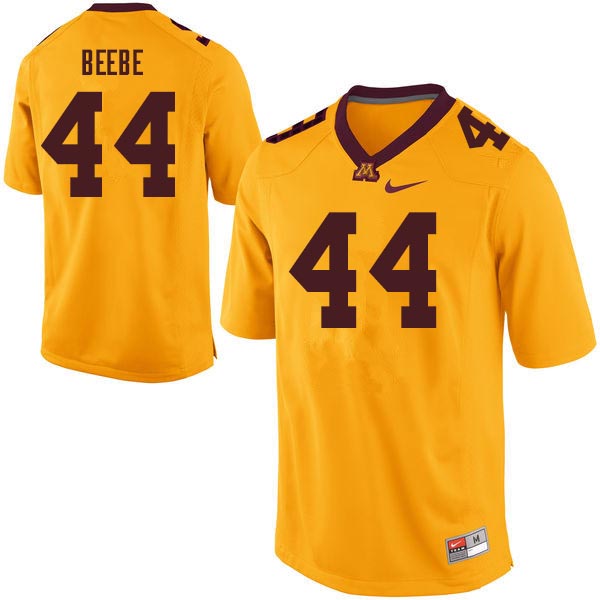 Men #44 Colton Beebe Minnesota Golden Gophers College Football Jerseys Sale-Gold